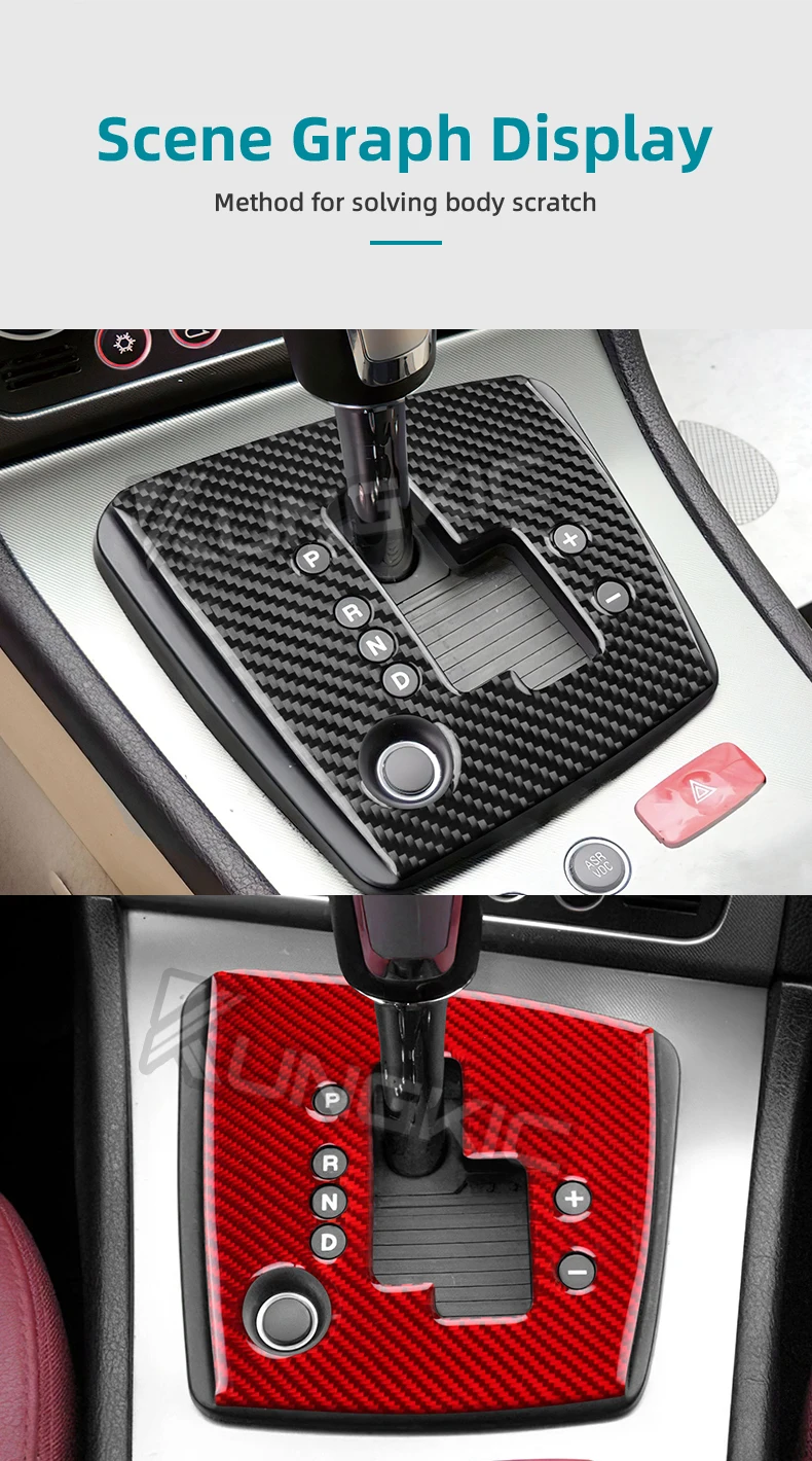 Echter, weicher Carbonfaser-Aufkleber für Alfa Romeo 159 2005-2019 2020 2021 2022 2023 LHD Schalt-/Automatik-Schaltkastenrahmen – Detail 10