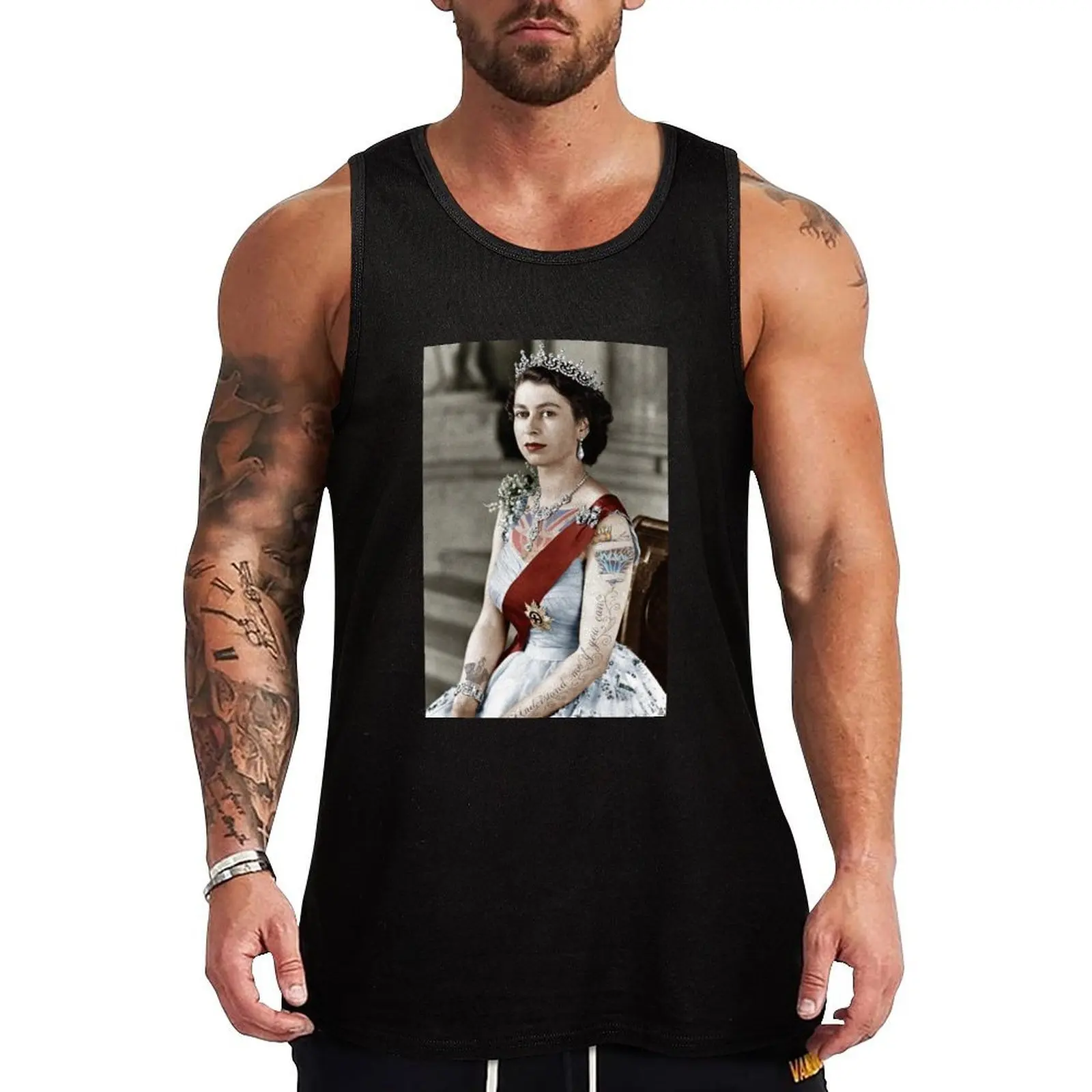 Tattoo Queen Tank Top Durable Tank Top Wrinkle Resistant Casual Sleeveless