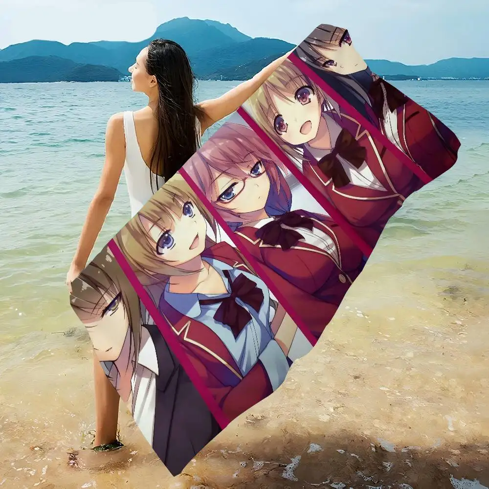 Anime Classroom of The Elite Big Microfiber Beach Towels Quick Dry Towel Sand Beach Towels Pool Towel for Travel Swim Pool Yoga