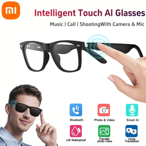 Xiaomi AI gafas inteligentes moda impermeable multifuncional Bluetooth llamadas reproducción de música gafas de sol inteligentes para hombres y mujeres