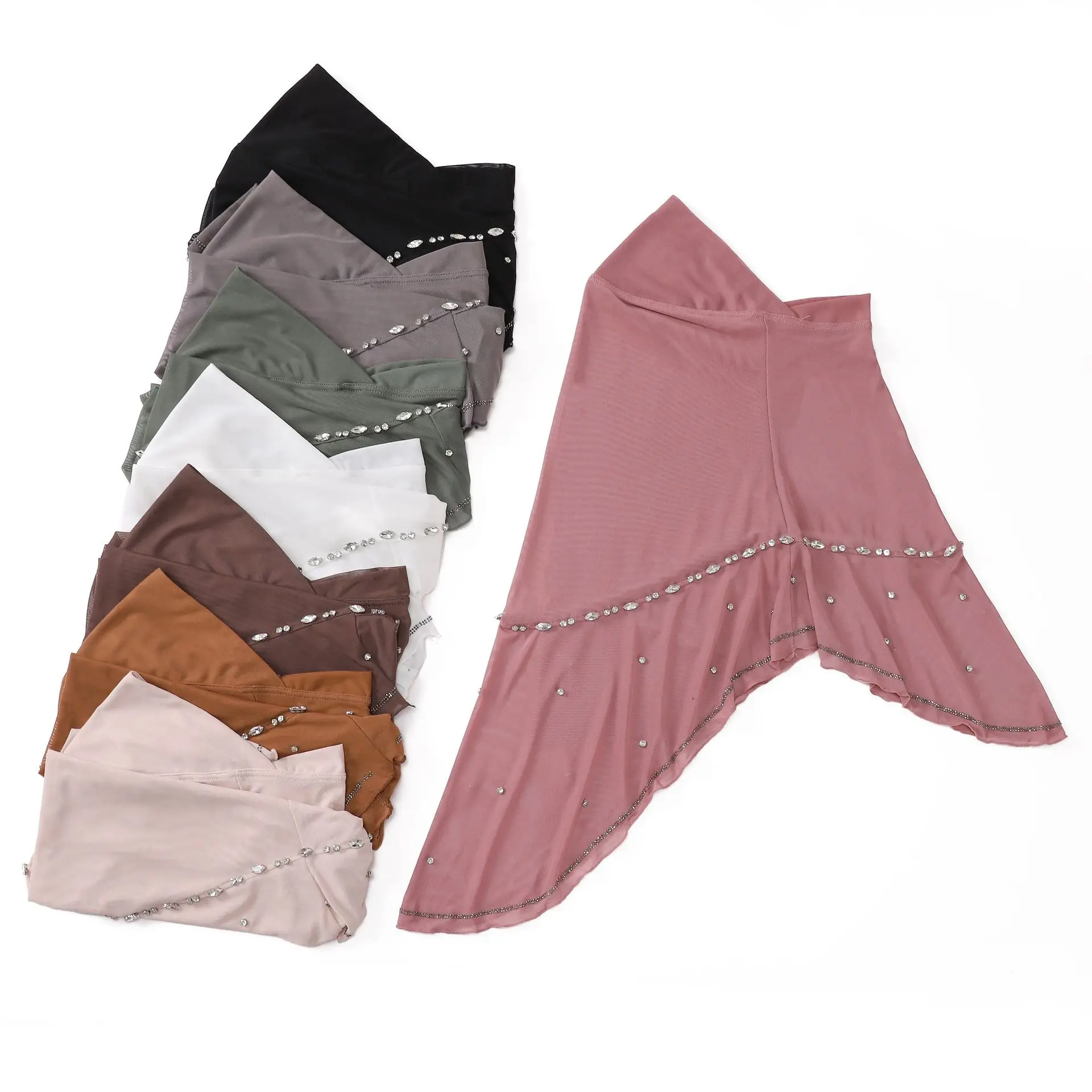 المرأة المسلمة الماس الحجاب وشاح فوري قطعة واحدة شالات أميرة التفاف سحب على أميرة النقاب نيكاب الحجاب حجاب الصلاة الإسلامية #3