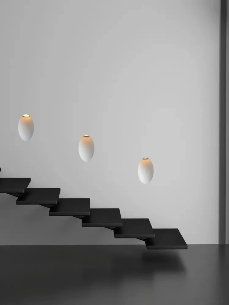 Modern Gypsum Wall Lamp Simple Bedroom Kitchen Store Hotel Stairs Footlight Home Decor Lighting Fixture LED Wall Sconce Lights