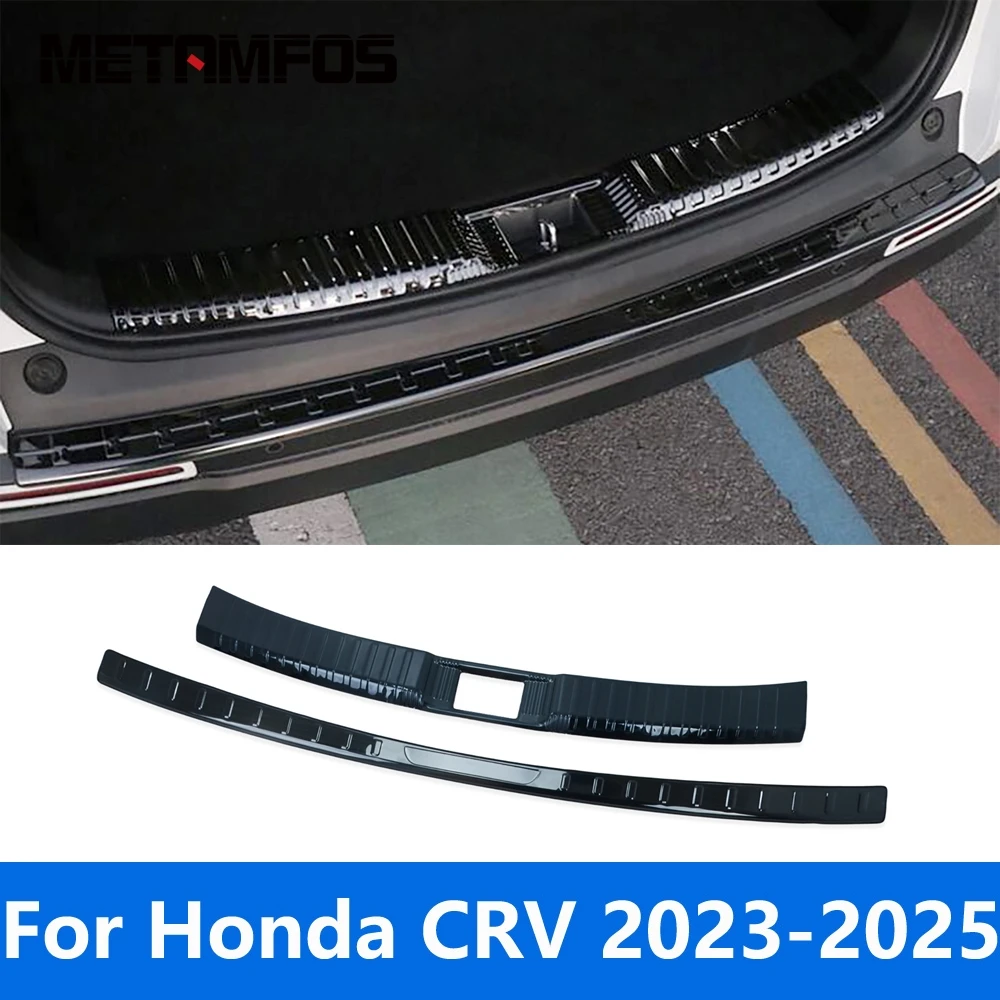 

Accessories For Honda CR-V CRV 2023-2025 Interior Exterior Rear Trunk Bumper Foot Plate Tailgate Door Sill Scuff Guard Plate