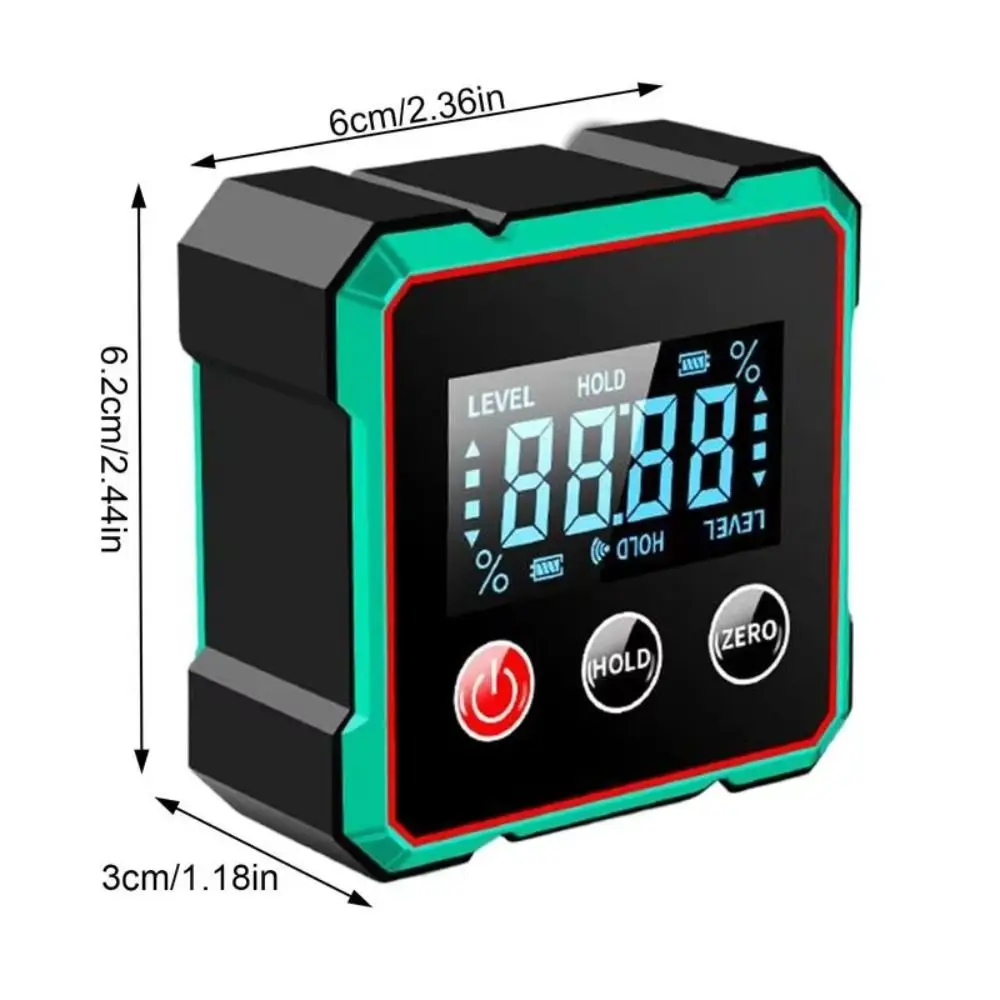 Magnetic Digital Angle Gauge Laser Gauge Digital Display Magnetic Protractor Portable 0-90° Range Inclinometer Construction
