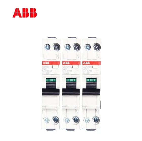 ABB Residual current protection circuit breaker GSN201L 1P+N 6A 10A 16A 20A 25A type C AC electronic