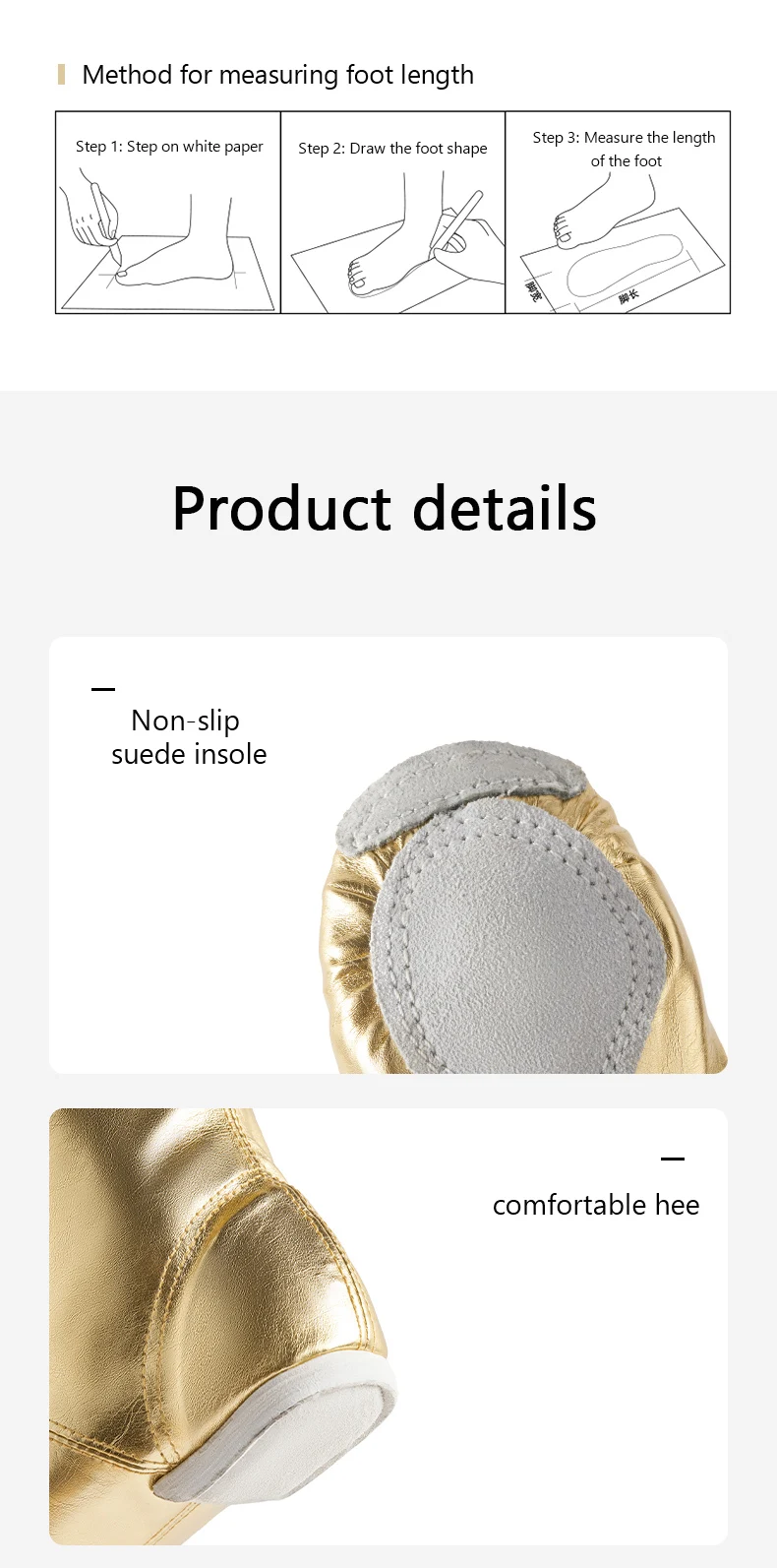 Tanzschuhe, Erwachsenen- und Kinder-Jazz-Tanzstiefel aus PU-Leder, Gold und Silber Schnürschuhe mit Weicher Sohle – Detail 4