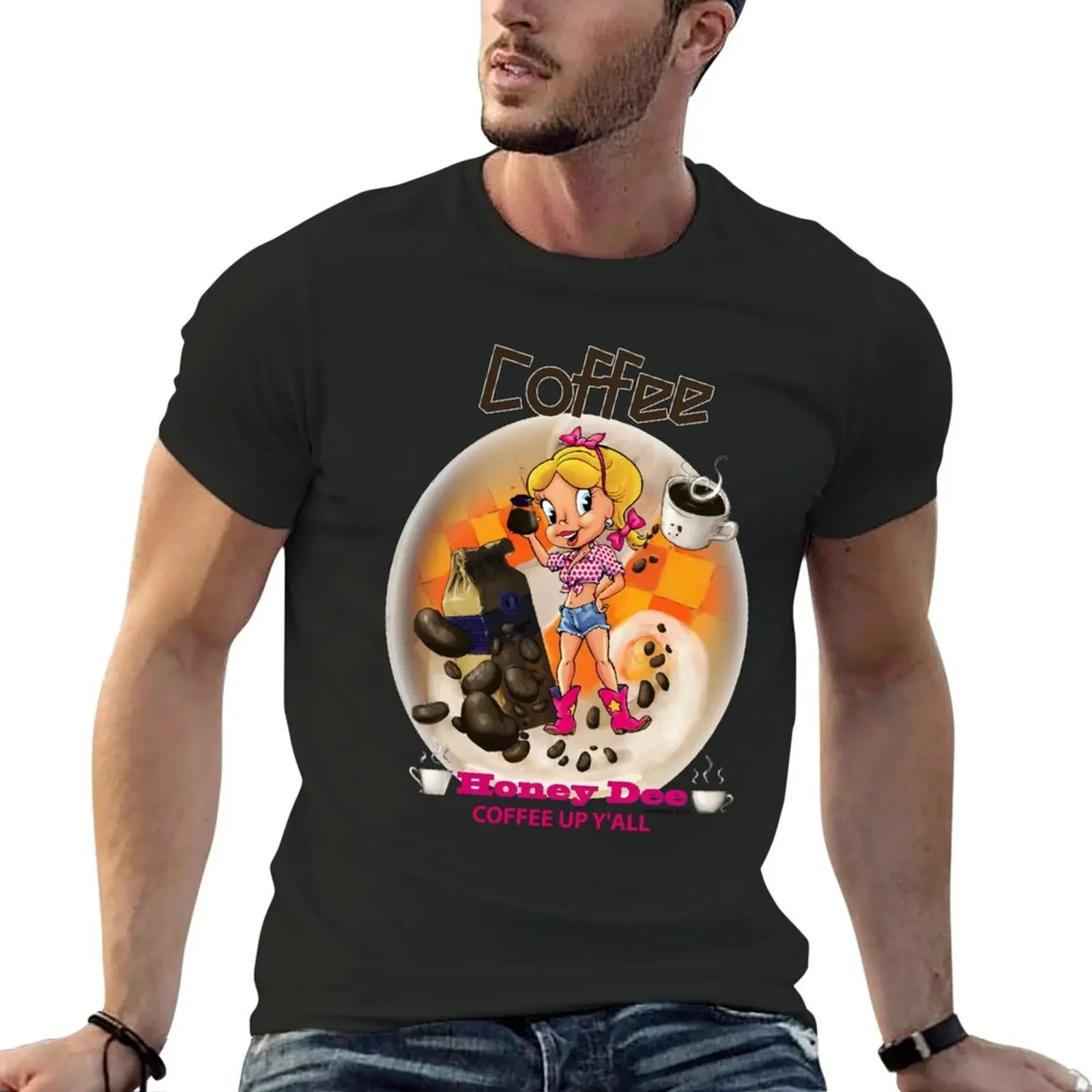 

Coffee Up Y'all With Honey Dee T-Shirt funny costumes T-shirts man t shirts for men pack