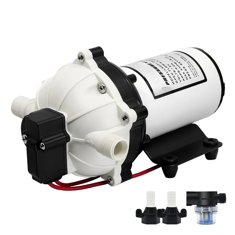 High pressure water pump 12V24V high lift large flow vehicle deck flushing pump agricultural irrigation diaphragm booster
