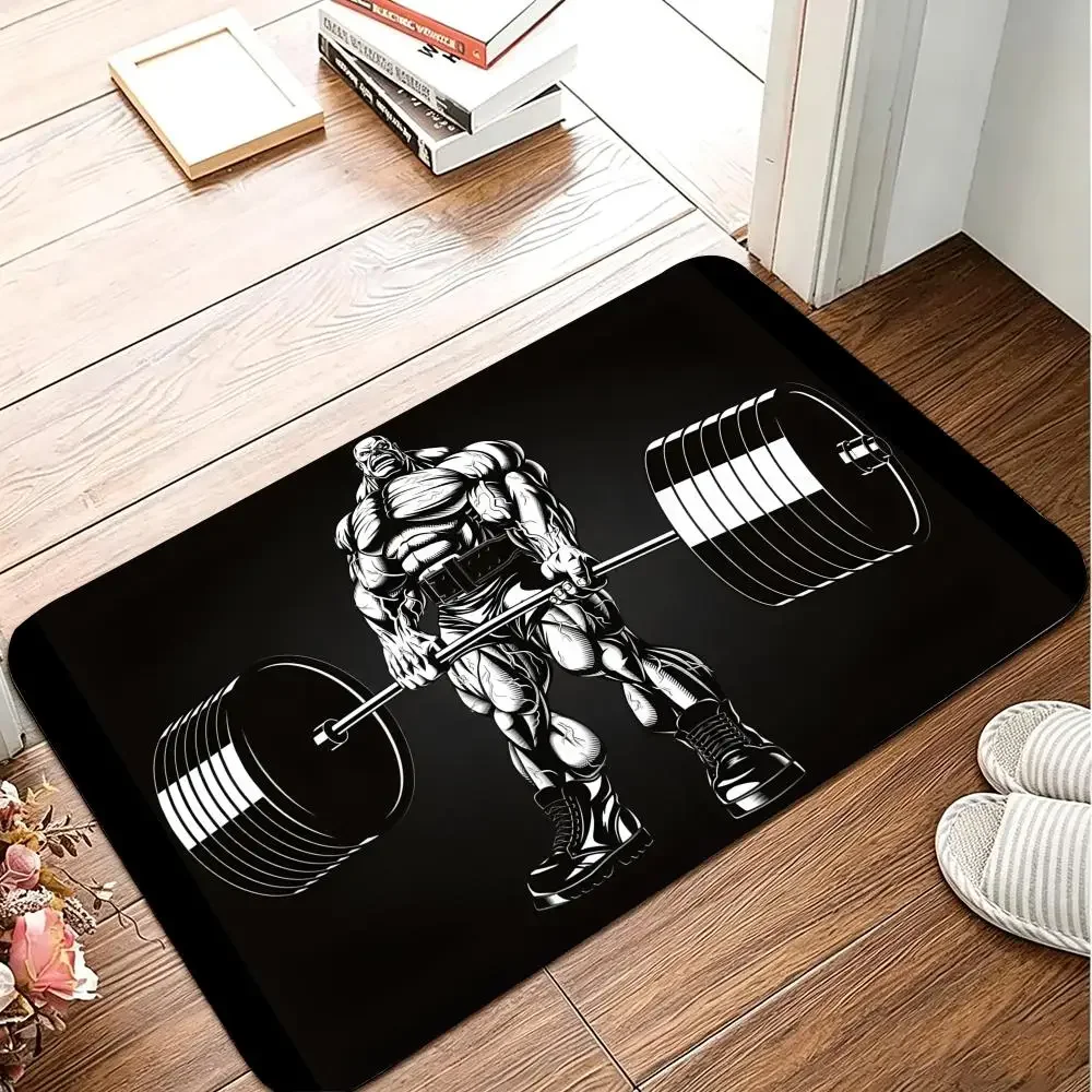 Bodybuilding G-GYM Floor Mat Flannel Rug Soft Non Slip Washable Door Mat For Bathroom Bedroom Kitchen Home Decor
