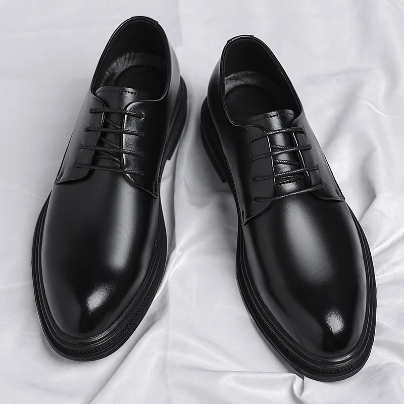 

High Quality Business Dress Shoes for Men British High-end Mens Leather Shoes Luxury Brand Men's Wedding Shoes Zapatillas Hombre