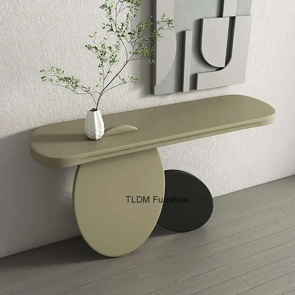 

Simple Nordic Entrance Table Modern Luxury Elegant Aesthetic Corner Table Fashion Glamour Tavolo Salotto Hallway Table Furniture