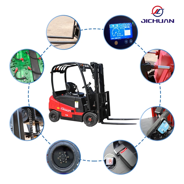 2025 3.38m Fork Length Solid Tire 1.5-3.5 Ton Electric Forklift Trucks for Container Goods Lifter