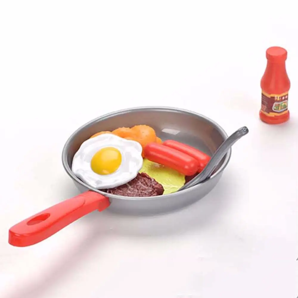 Utensilios de cocina, olla para carne, sartén, juguete, juego de cocina, juego de simulación para niños, juego de cocina, juego de juguetes de cocina, comida de simulación de cocina en miniatura