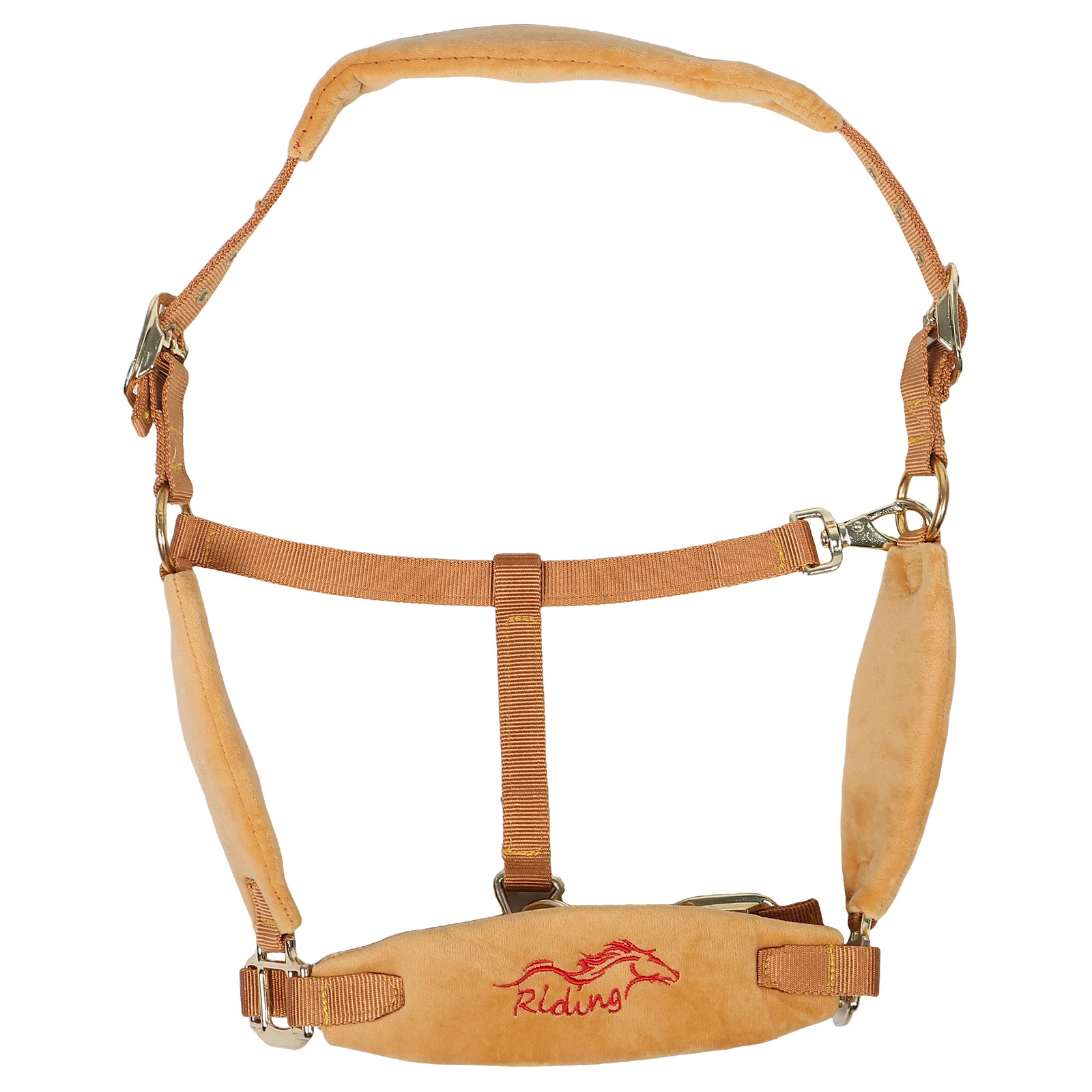 حبل مضفر قابل للتعديل، حافة مبطنة، مريحة مناسبة لعرض تدريب الفروسية، استخدام مستلزمات معدات الحصان #1