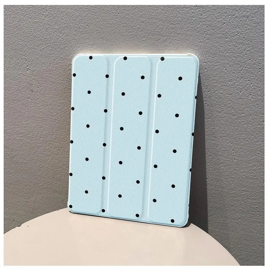 Blu Wave Point Case For iPad Pro 11 13in 2025 iPad Pro 12.9in Air7 10th 11th M4 M5 Three  Folding Rotate Protective Cover Y2K