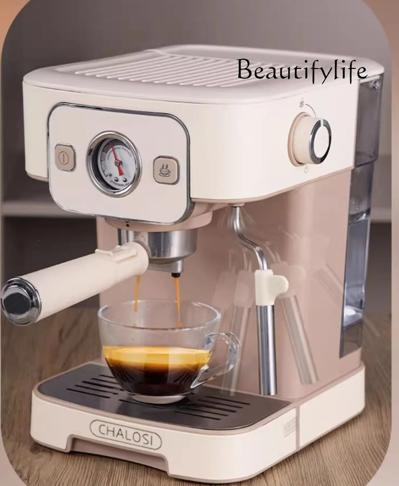 Italian Coffee Machine Household Small Semi-automatic Steam Extraction Frothed Milk All-in-One Machine