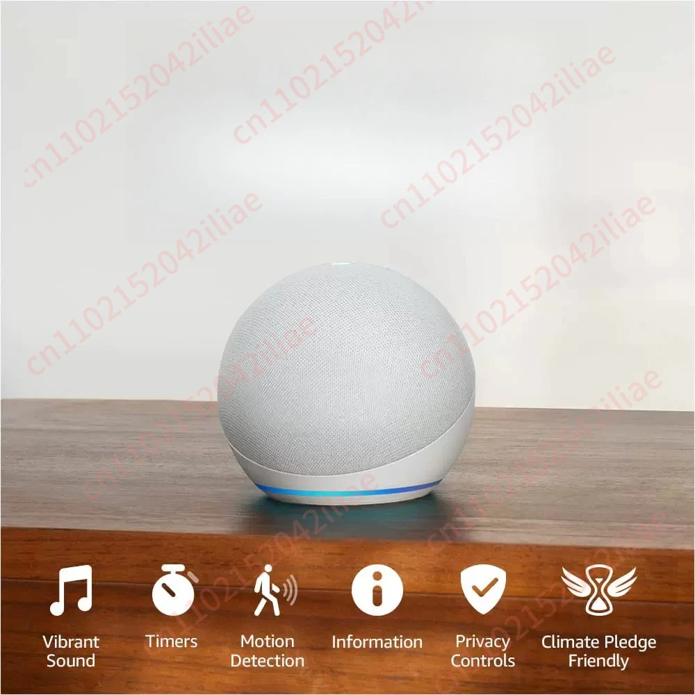 Smart Speaker with Clock Display | 5th & 4th Generation Alexa Voice Assistant Combo