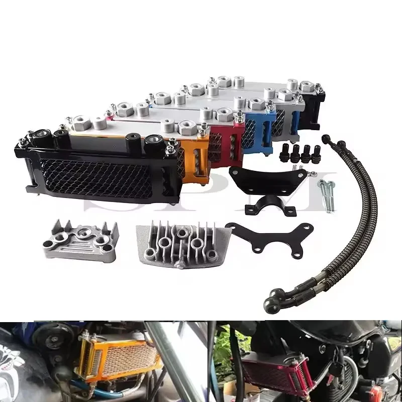 Enfriador de aceite para motocicleta, juego de enfriador de aceite para 50, 70, 90, 110, 125, 140cc, Dirt Bike Monkey Bike, DAX Pocket Bike ATV Motor