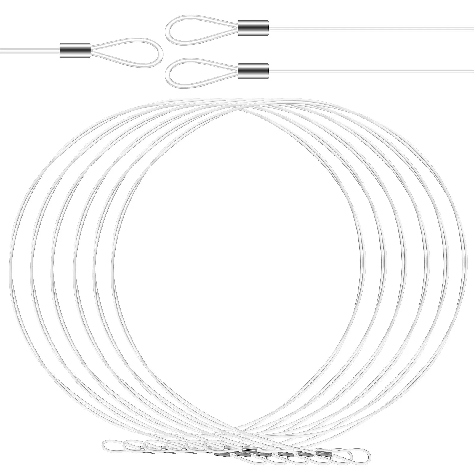 

12 шт. прочных прозрачных нейлоновых шнуров с двойными петлями для картин, рамок, холстов, штор, украшений, ламп, одежды, для подвешивания