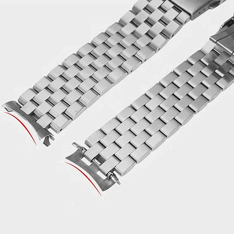 Pulsera plana curvada para Seiko SKX175 SKX009 SKX173 SKX007 20mm 22mm pulsera de acero inoxidable hombres mujeres correa de repuesto
