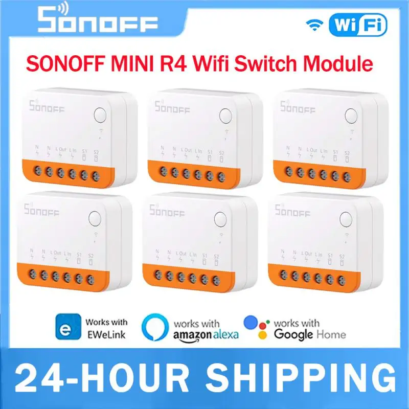 SONOFF-MINI Commutateur WiFi R4, Commutateur bidirectionnel, Smart Home Tech, Citations Wi-Fi, Télécommande vocale, Alexa Google Home Alice