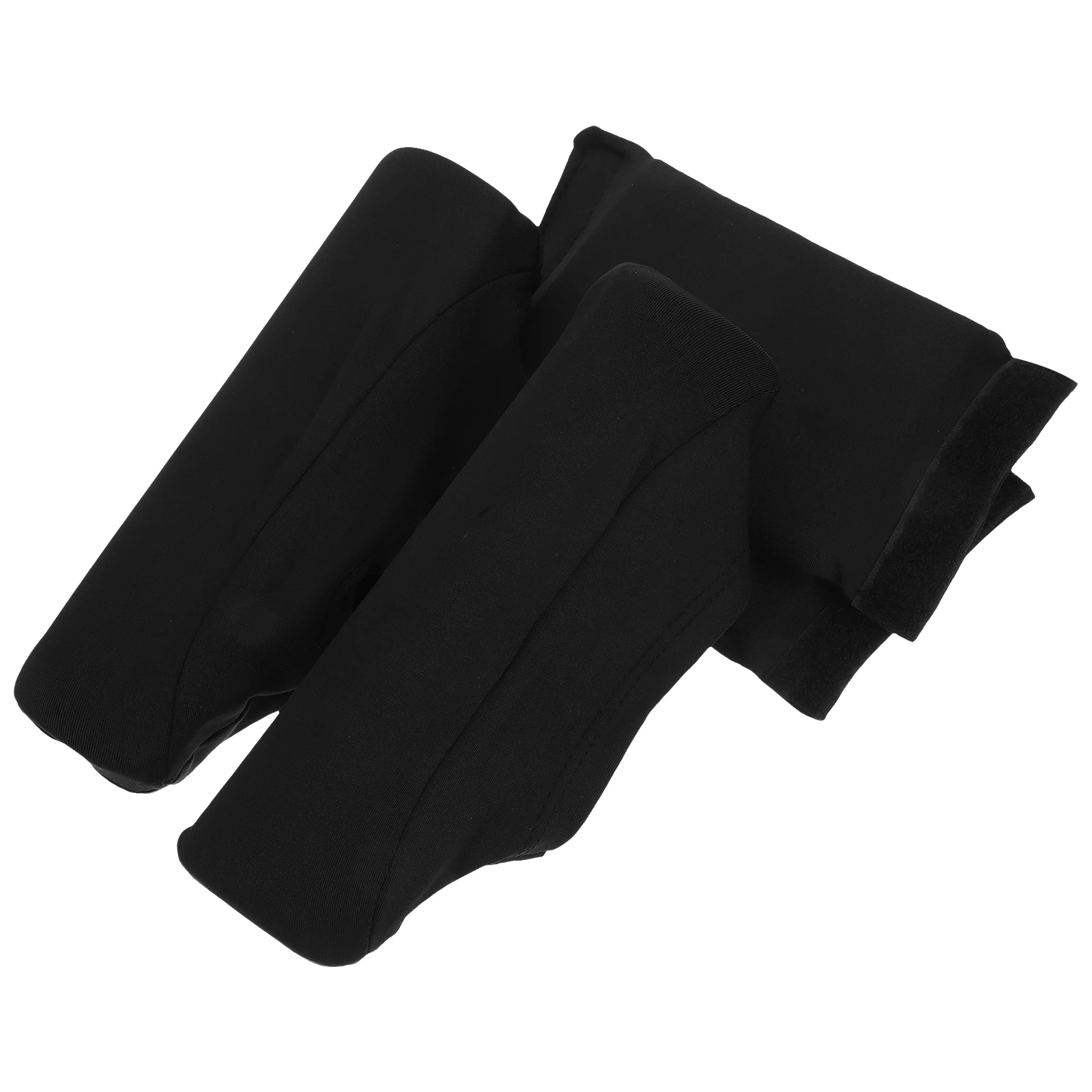 

2 Pcs Crutch Armpit Pads Handle Grips Black Protective Cushions Durable Non Slip Walking Stick Accessories Medical Standard
