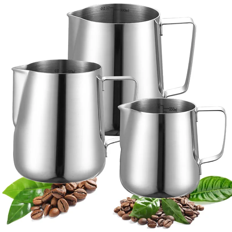Tasse à mesurer en acier inoxydable avec échelle intérieure, tasse de cuisine, tasse à tirer liquide, tasse à fleurs, outils de cuisine 350/600/1000ml