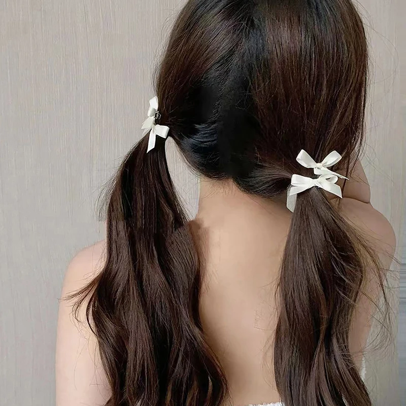 5Pcs/set Small Bowknot Hairpin For Girls Summer Cute Sweet Bangs Clip Mini Bows Hairslide Headwear Hair Accessories For Children