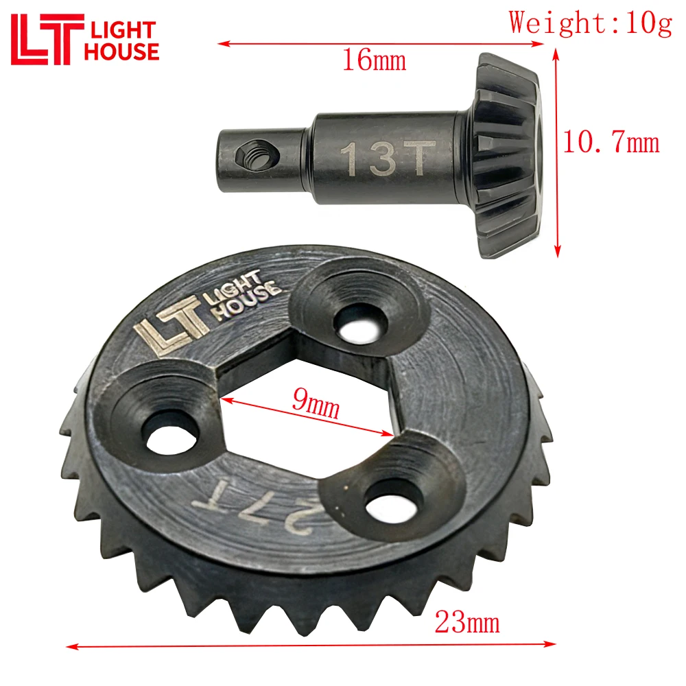 

LIGHT HOUSE Metal Differential Pionion Gear Set for Axial 1/18 Capra UTB18 Car 13T/27T 2pcs/set