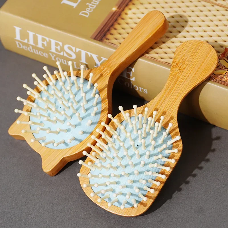 1PC Wood Comb Professional Healthy Paddle Cushion Hair Loss Massage Brush Hairbrush Comb Scalp Hair Care Healthy bamboo comb