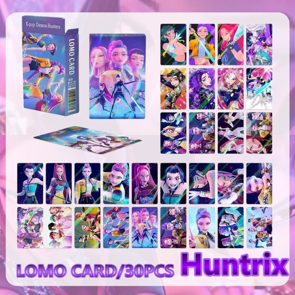 NEW K-POP Demon Hunter Girl Group Holographic Trading Cards Sets 4 styles 30pcs Anime Collectible LOMO Cards K-POP Fans Gifts - Image 2