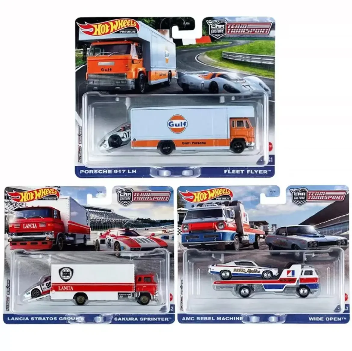 Hot Wheels Premium Car Culture Team Transport, Original, fundido a presión, 1:64 Voiture, Porsche, Sakura, Sorubter, Nissan Skyline, juguetes para