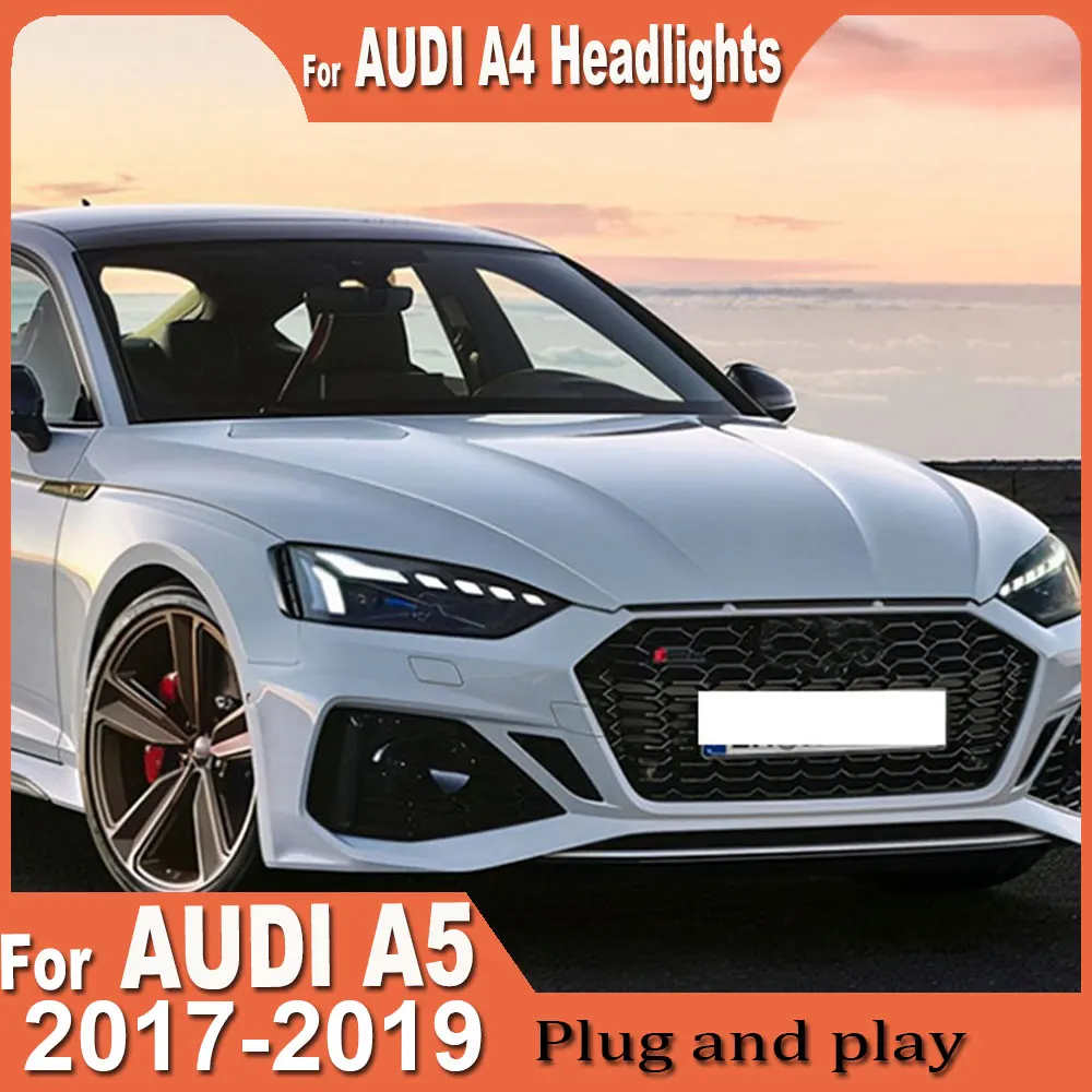 Car Accessories For Audi A5 2021-2024 Style Car Front Lamps Assembly Upgrade High Quality High Configure LED Dual Projector Lens