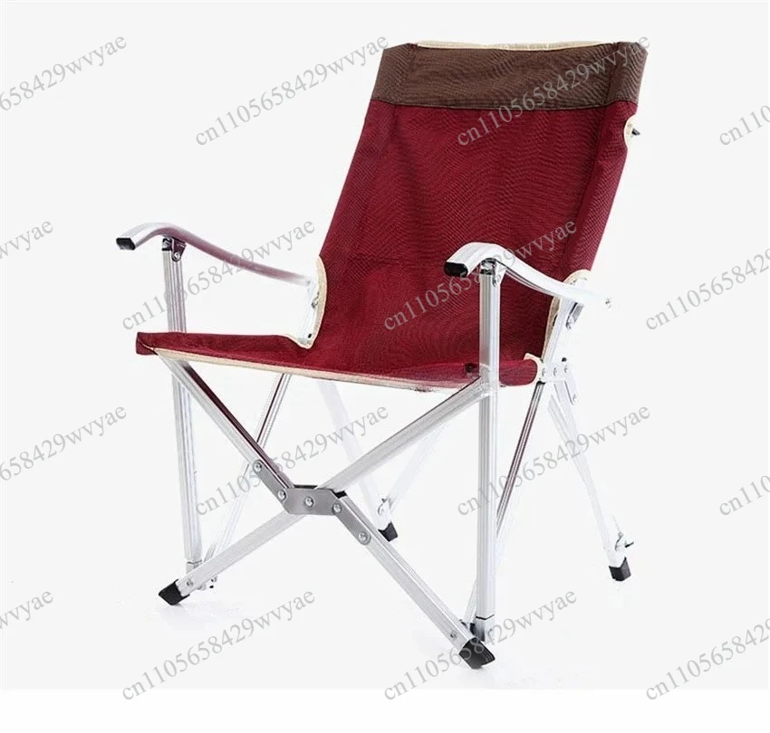 600D Oxford Portable Folding Fishing Chair Aluminium Tube Backrest Outdoor Camping Beach Chair with Carry Bag