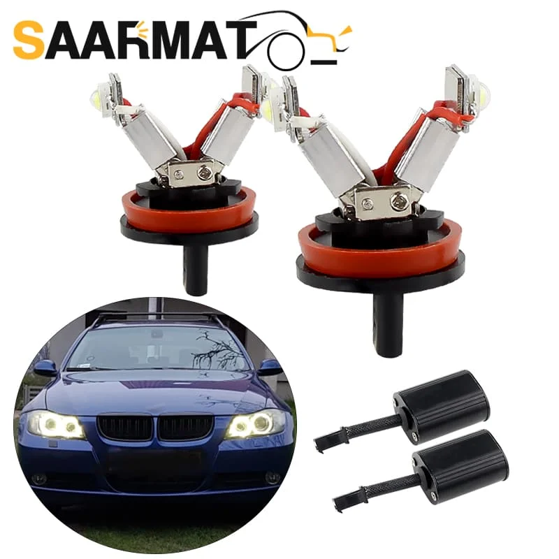 

2pcs 10W No error Canbus LED Angel Eyes Marker Lamp Bulbs H8 Ring Light For BMW E61 E63 E64 E70 X5 E71 X6 E82 E87 E89 Z4 E90 E92