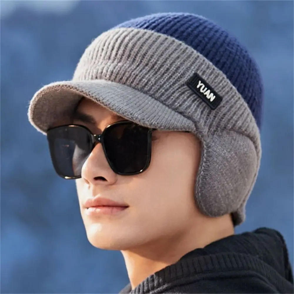 Fashion Thickened Baseball Cap Keep Warm Dual Tone Dad Hat Knit Couples Hats Men