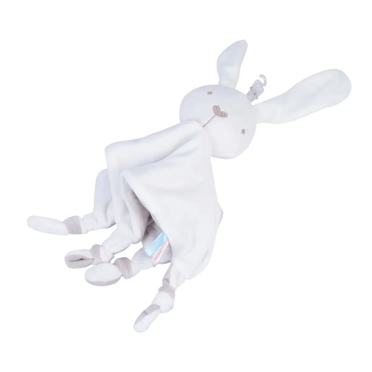 1개 아기 진정 타월 토끼 무늬 부드러운 면 진정용 유아용 타월 동물 디자인 안전 내구성 쉬운 세척 피부 친화적