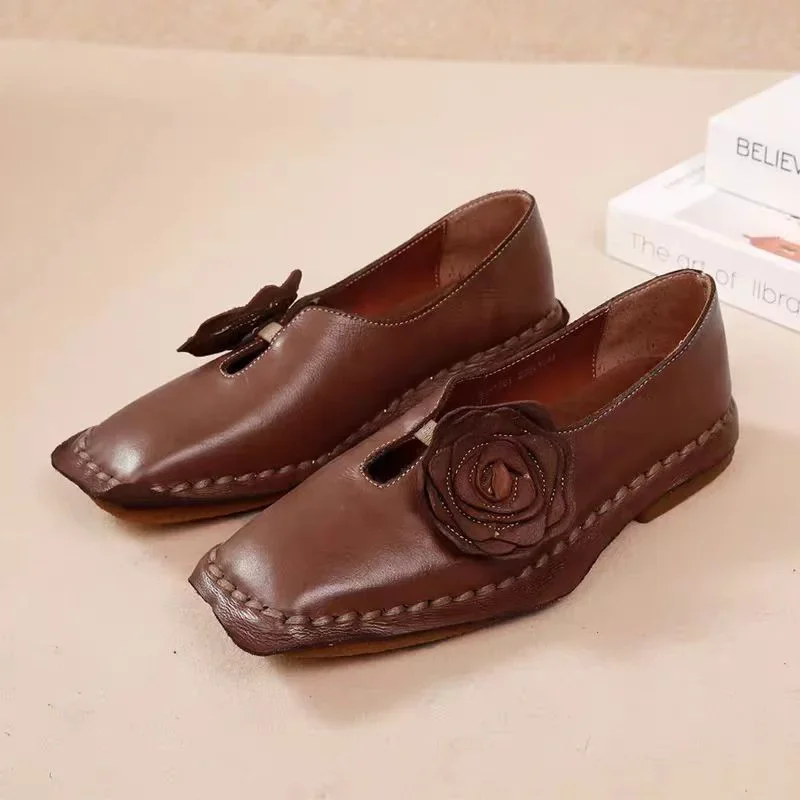 

Женские лоферы с цветочным узором, летняя повседневная обувь на плоской подошве, модные женские сандалии в стиле ретро, 2025 г., дизайнерские брендовые прогулочные туфли Femme De Zapatos