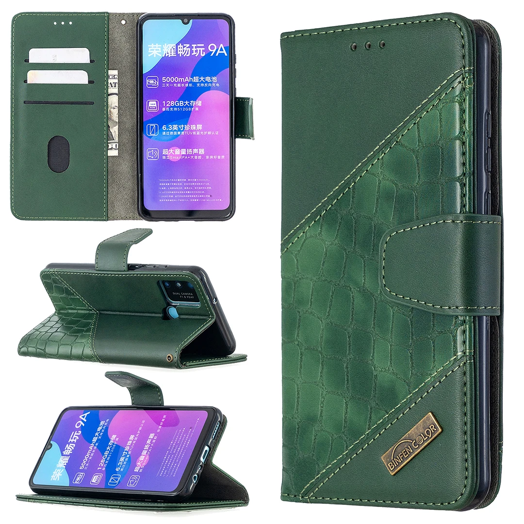 Luxury Crocodile Flip Wallet Case For Huawei P30 P40 P50 Pro Honor 8A 8S 9A 9S 10 9X Lite Y5 Y6 Y7 Y9 P Smart 2019 Protect Cover