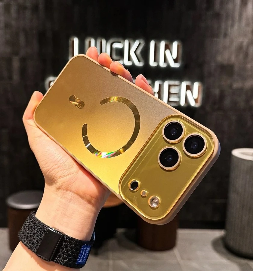 

Matte Glitter Laser Magnetic Phone Case for iPhone 13 14 15 16 17 Pro Max Magsafe Luxury Wireless Charging Protector Cover