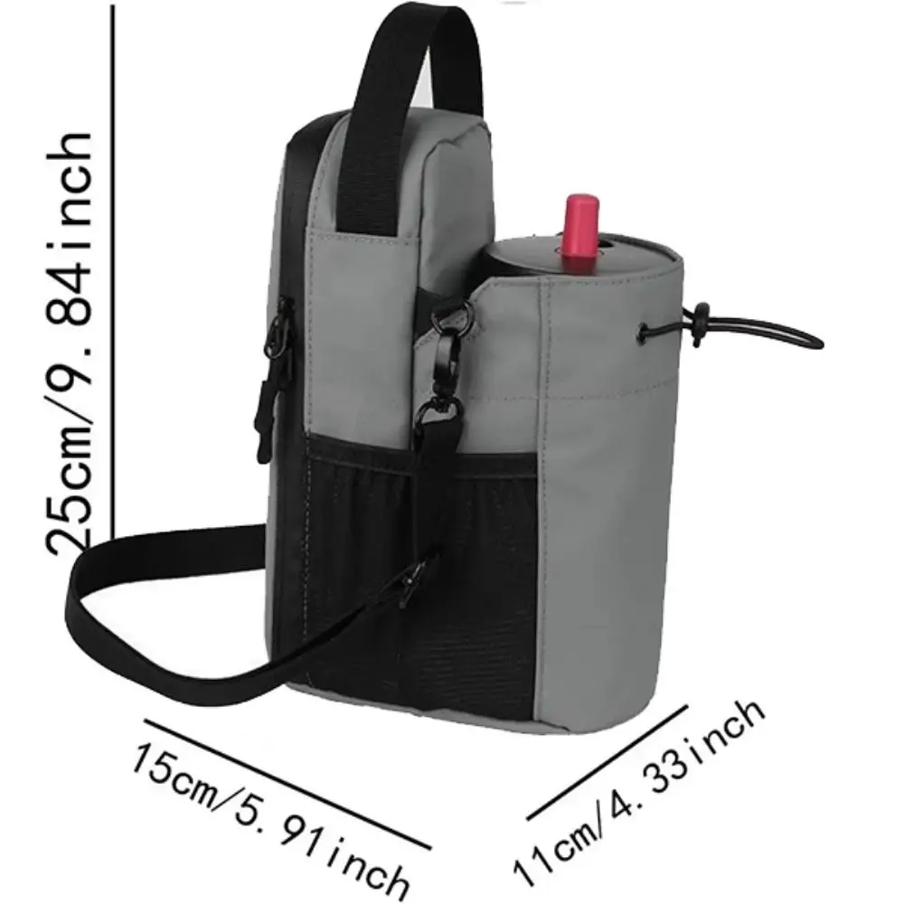 Magnetic Water Bottle Sling Bag Large Capacity Adjustable Gym Bottle Bag Waterproof Multi-layer Crossbody Sports Bag Fitness