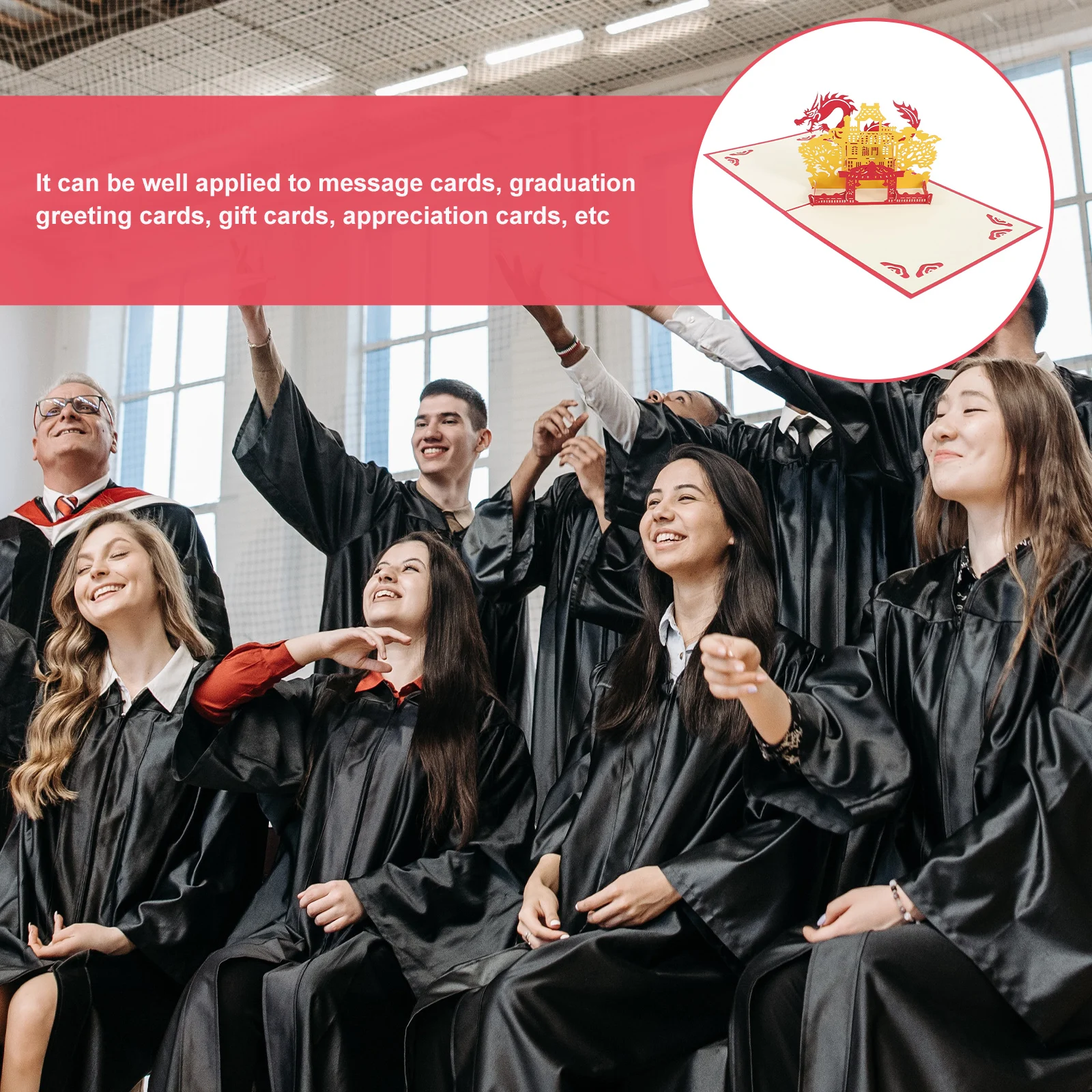 

3D Graduation Greeting High School University Pop Up Congratulation Gift Thick Sturdy Paper Creative Blessing Card Decorative