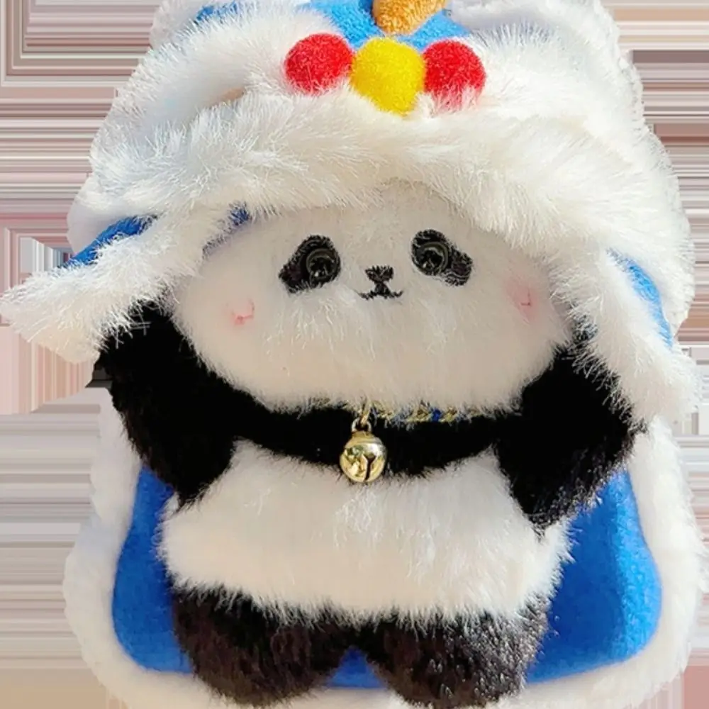 CNY Style Lion Dance Plush Pendant Cute Animal Panda Lion Dance Plush Keyring Bunny Cat Doggy Traditonal Doll Keychain