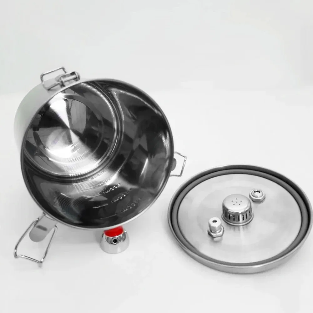 Ultra-light Mini Pressure Cooker 304 Stainless Steel with Folding Handle Outdoor Camping Solo Compact Portable Cooking Pot