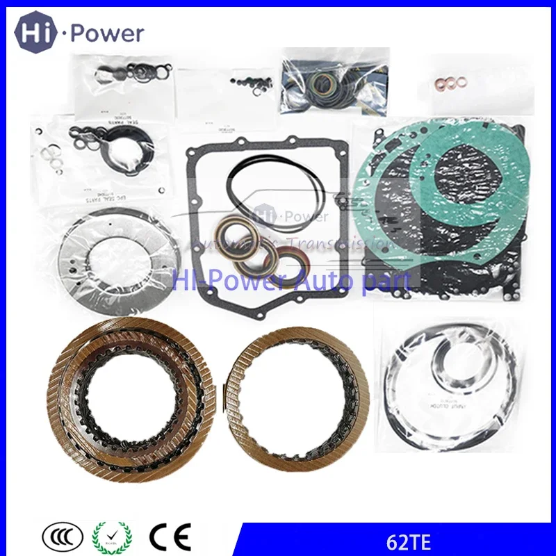 

62TE Transmission Clutch Overhaul Kit Seals Friction Plate For VW Chrysler Dodge Car Accessories Gearbox Clutch Disc Kit