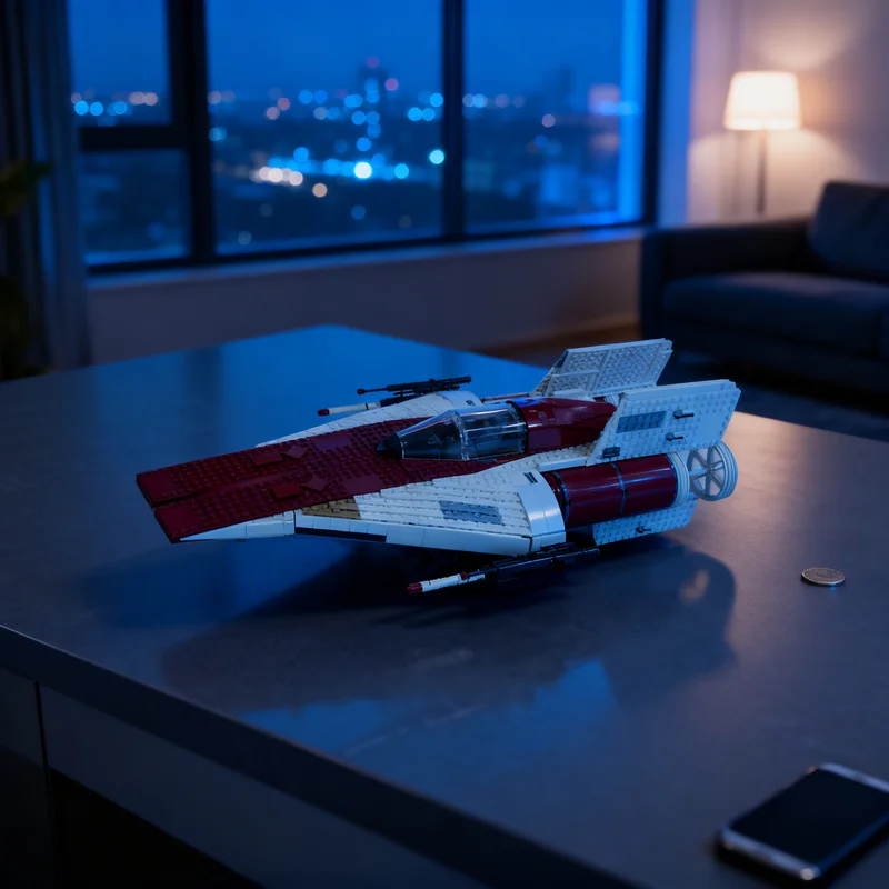 

1593 детали MOC A Wing Star Battle UCS: Конструктор для сборки, креативный подарок, декор для дома и офиса, премиум-класс для взрослых и детей