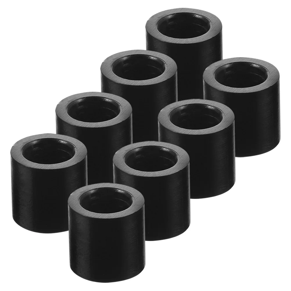 

8pcs Black Cue Ferrules Protective Covers Durable Plastic Replacement Pool Cue Ferrules Tips Accessories Snooker Gaming
