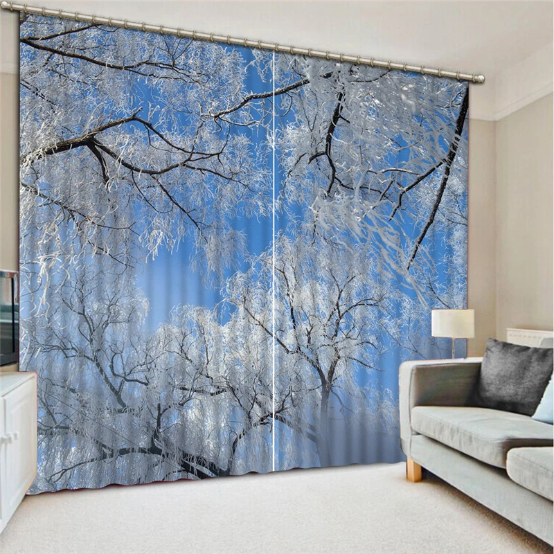 Photo landscape curtains Tree Window Curtains Blinds For Living Room Bedroom Bathroom Kicthen Office Door Home Decor