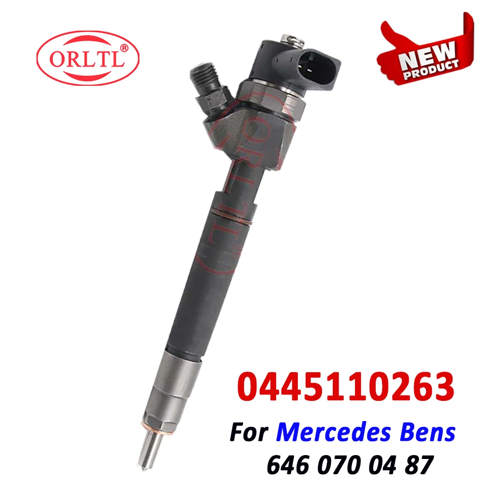 

0445 110 263 New 0445110263 Common Rail Fuel Injector A6460700487 646 070 04 87 Diesel 0445110264 0 445 110 264 for MercedesBenz