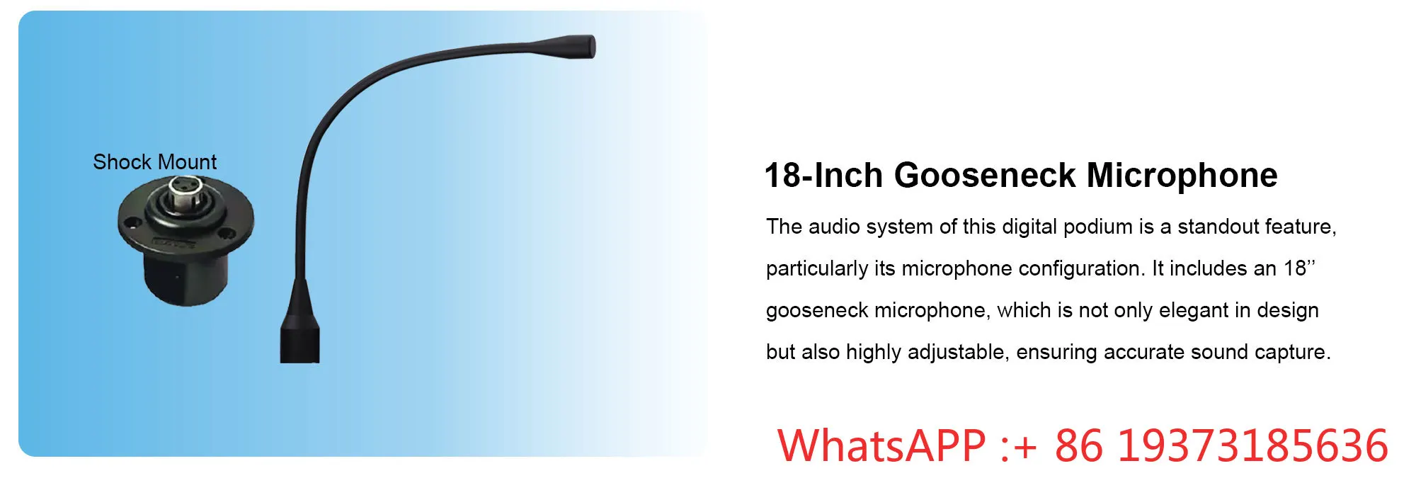 Multimedia Podium Lectern with 21.5 Inch Front Screen and Wireless Microphone for Conference and Church